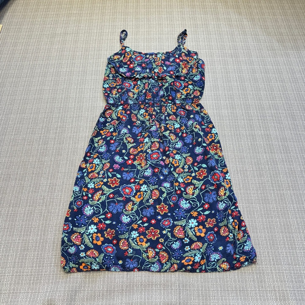 Indie Boho Floral Mini Dress Small Babydoll Cottagecore Summer Festival Ruffle